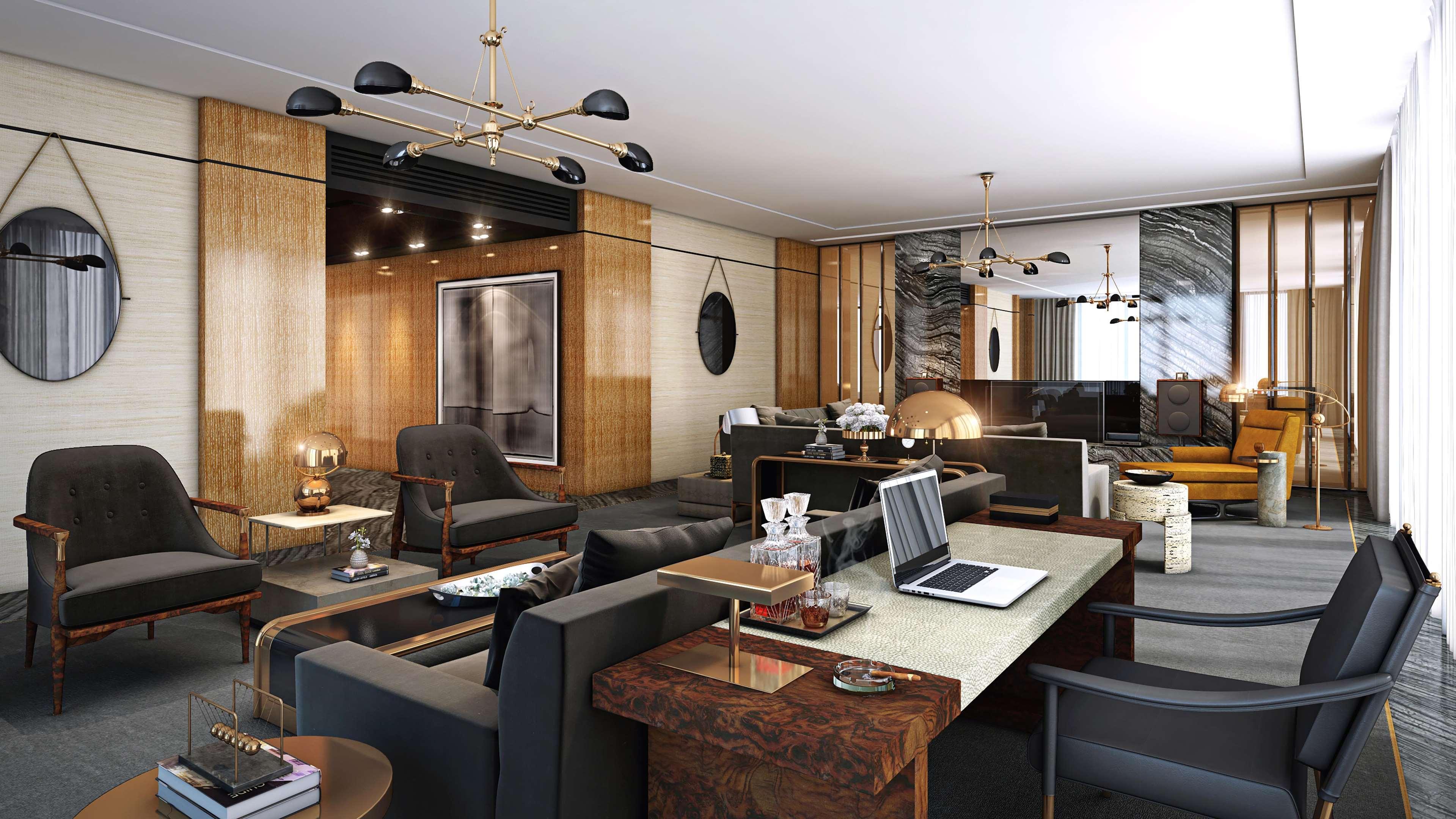 Waldorf Astoria Dubai International Financial Centre Otel Dış mekan fotoğraf Office interior design