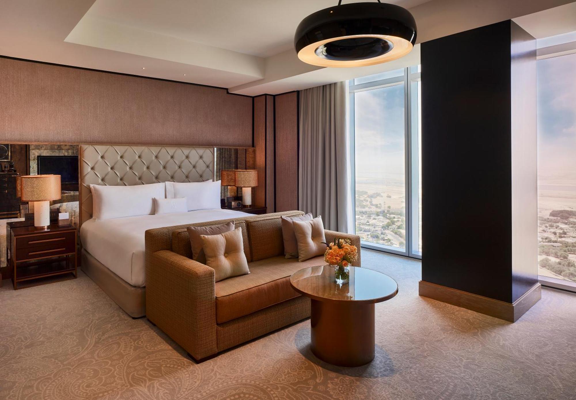 Waldorf Astoria Dubai International Financial Centre Otel Dış mekan fotoğraf A bedroom at the Address Downtown Dubai